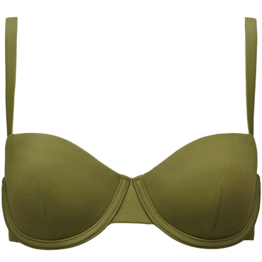 The CUUP Balconette Swim top in Fern